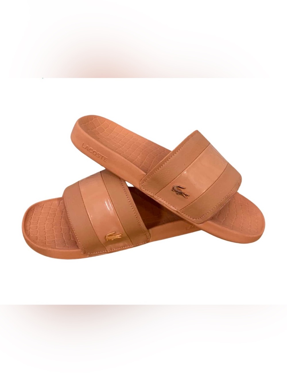Lacoste Women’s Slide Sandals in Peach Pink